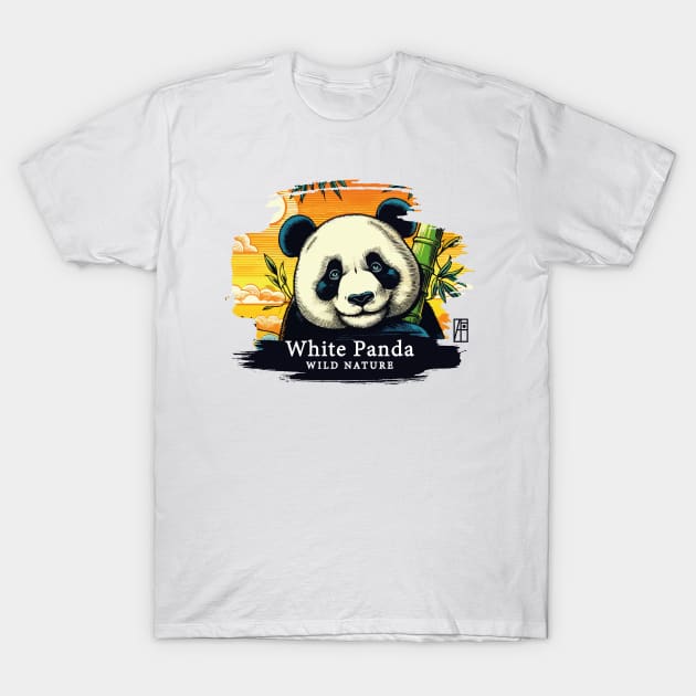 White Panda - WILD NATURE - WHITE PANDA -8 T-Shirt by ArtProjectShop